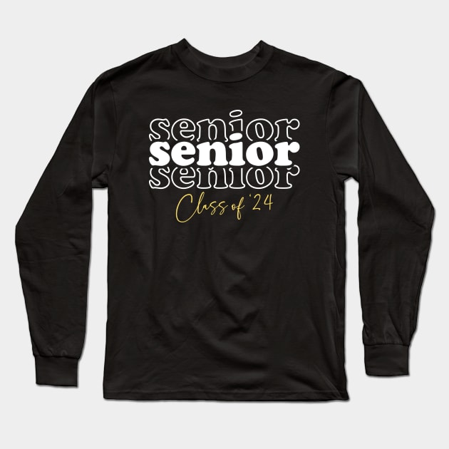 Graduation 2024; senior; seniors; school; class of 24; class of 2024; 2024 senior; 2024 graduate; graduate; grade school; education; grad; University; college; higher education; school student; graduation 2024; end of school; class; Long Sleeve T-Shirt by Be my good time